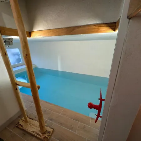 Maison Atypique Style Avec Piscine Interieure Ferienhaus Ponteils-et-Bresis