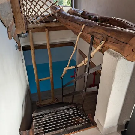 Ferienhaus Maison Atypique Style Avec Piscine Interieure Ponteils-et-Bresis